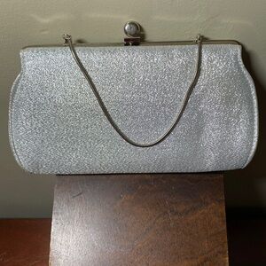 Silver Glitter Clutch